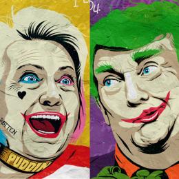 Campanha de Trump Contra Hillary ilustrada pela cultura pop