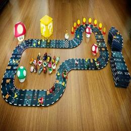 Olha que sensacional este board game de Mario Kart
