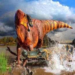 O dinossauro herbívoro que lutava contra crocodilos gigantes