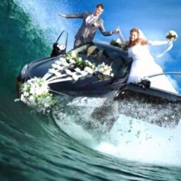 Photoshop grotesco em fotos de casamento