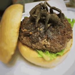 Restaurante oferece hambúrguer com recheio de aranha nos EUA