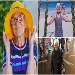‘Só se vive uma vez’: Vovó de 91 anos viaja o mundo sozinha e compartilha nas redes as fot