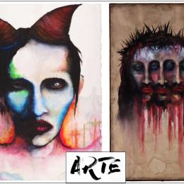 As peculiares pinturas de Marilyn Manson