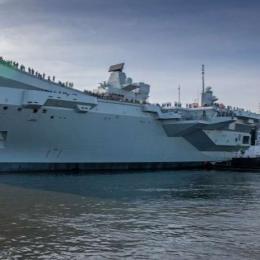 O segundo porta-aviões da Royal Navy navega pela primeira vez