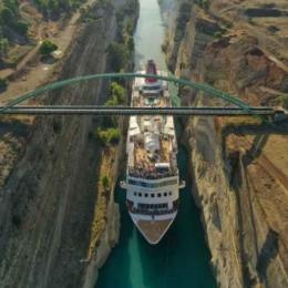 MS “Braemar” torna-se o maior navio a transitar o Canal de Corinto