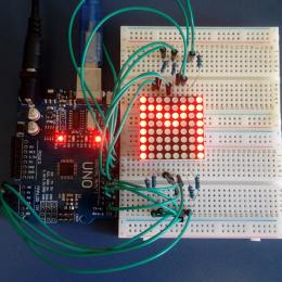 Exibindo frases em uma matriz de LEDs 8 X 8 com Arduino