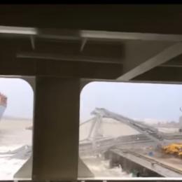 Porta contentores “Mexico City” derruba pórtico no porto de Antuérpia 