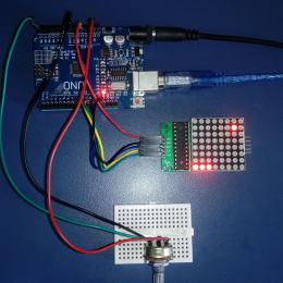 Jogo Pong em uma matriz de leds - Arduino