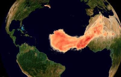 Nuvem de poeira 'Godzilla' viaja 8 mil km do Saara até o Caribe
