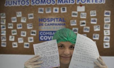 Hospitais no Rio criam painéis com relatos de dor e força de quem venceu a Covid-19
