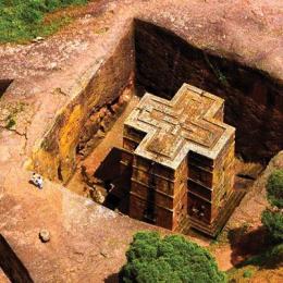 As Igrejas de Pedra de Lalibela, na Etiópia. Patrimônio da Humanidade e Centro Religioso.