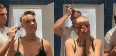 Homem raspa a cabeça da namorada e a surpreende com atitude; vídeo viraliza
