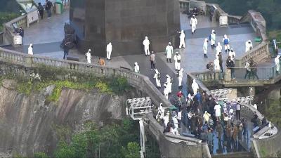 Cristo Redentor passa por desinfecção no Rio; santuário reabre para visitação no próximo sábado