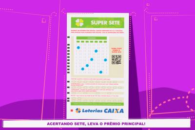 Caixa lança loteria Super Sete que dá prêmios a partir de R$ 1 milhão