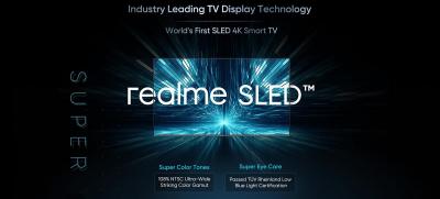 Realme anuncia a primeira smart tv SLED 4K do mundo