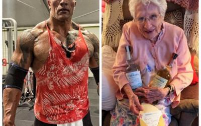 The Rock envia garrafas de tequila para fã que está fazendo 101 anos