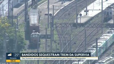 Bandidos sequestram trem da SuperVia