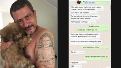 Ex-mulher mostra papo com Tom Veiga, o Louro José, 1 mês antes da morte: 'Ele já estava pressentindo a partida'