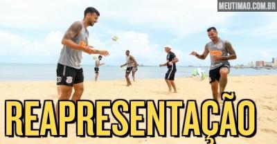 Corinthians treina em praia de Fortaleza antes de voltar para a capital paulista