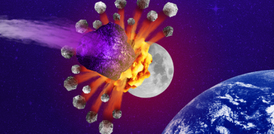 Alerta de impacto! Como seria se um grande asteroide acertasse a Lua?