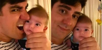 Marcelo Adnet encanta ao exibir novas fotos com a filha recém-nascida