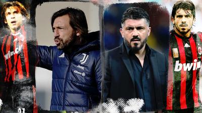 Juventus x Napoli: Supercopa da Itália opõe ex-companheiros Pirlo e Gattuso pela primeira vez