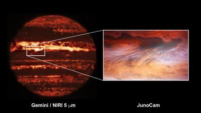 Esta imagem de Júpiter revela um ponto quente que não enxergamos em luz visível
