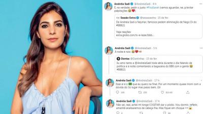De dia, política, à noite, 'BBB21': Andréia Sadi diverte fãs com comentários sobre o reality