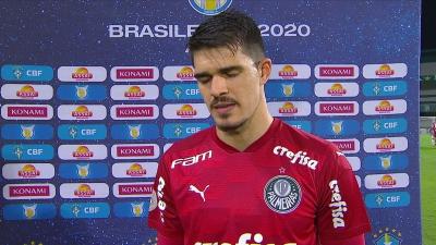 Vinicius comemora primeira chance no Palmeiras após cinco anos: 