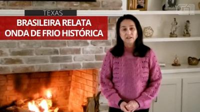 Brasileira que vive no Texas relata onda de frio histórica: 'Situação muito caótica'