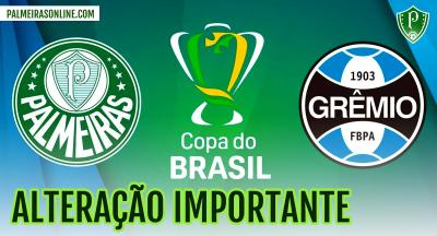 CBF confirma mudança em final da Copa do Brasil entre Palmeiras x Grêmio
