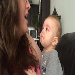 Bebê fica emocionado ao ouvir sua mãe cantando ópera