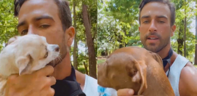 Erasmo encontra pets que adotou com Pugliesi e reflete: 'Coração machucado'