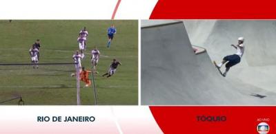 Globo 'perde' gol do Vasco ao transmitir skate nas Olimpíadas