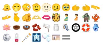 Olhos marejados, coração com as mãos e carinha 'derretendo': os novos emojis que chegarão aos celulares em breve