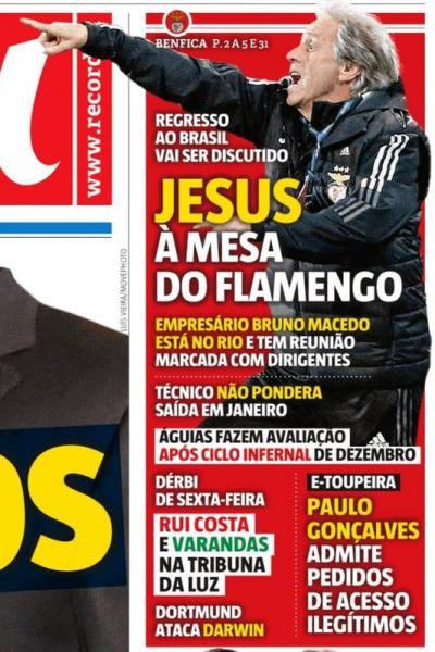 Empresário ligado a Jorge Jesus está no Brasil e discutirá retorno ao Flamengo, diz jornal