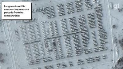 Imagens de satélite mostram tropas russas perto da fronteira com a Ucrânia; Veja VÍDEO