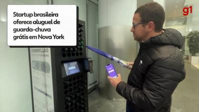 Startup brasileira que oferece aluguel grátis de guarda-chuva chega aos EUA; vídeo