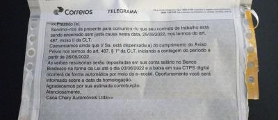 Caoa Chery demite funcionários da fábrica de Jacareí (SP) por e-mail e telegrama