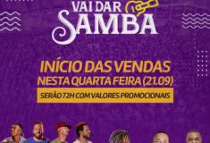 Vai dar Samba anuncia segunda edição com Turma do Pagode, Rodriguinho, Tiee e Vitinho