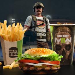 Burger King com menu Call of Duty: Modern Warfare II