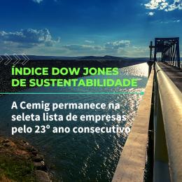 Cemig é incluída na lista do Índice Dow Jones de Sustentabilidade pelo 23º ano consecutivo