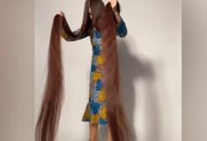 Ucraniana entra para o Guinness com cabelo de 2,57 metros