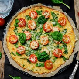 Receita de massa de pizza low carb e alta proteína