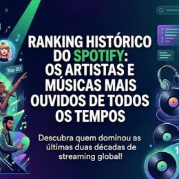 Spotify divulga ranking dos 20 artistas mais ouvidos de todos os tempos