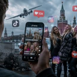 Influenciadores lucram com conteúdo que facilita relacionamentos de brasileiros na Rússia